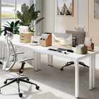 HOMCOM - Grand bureau d'ordinateur - 70,9 po L x 23,6 po l x 29,5 po H - blanc-Convient à des moniteurs d’ordinateur de taille illimitée