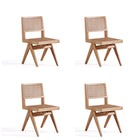 Manhattan Comfort - Ensemble de 4 chaises de salle à manger Hamlet 44,8 cm style industriel chic - Nature-Chaise de salle à manger moderne style industriel chic en rotin parfaite pour la salle à manger lot de 4