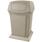 Rubbermaid RangerMD – Conteneur de déchets, beige, 45 gallons avec 2 ouvertures (FG917188BEIG)-Capacité : 45 gallons américains