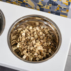 PawHut - Station d’alimentation et d’abreuvement double de luxe pour chien - blanc-Couleur : blanc 