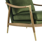 Modway - Langford Performance Velvet Fauteuil d’accent - Noyer vert mousse-8