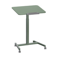Seville Classics - 25,6 po W Chariot de bureau mobile inclinable à vérin pneumatique - Vert sauge-Le plateau est fabriqué en MDF stratifié robuste et est soutenu par un cadre en acier solide
