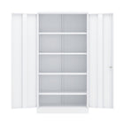 Ceha - Armoire de rangement métallique BDM-180 avec étagères réglables - Blanc-Étagères réglables pour s'adapter à une variété d'articles