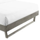 Modway - Billie Bois Cadre de lit à plateforme King, Gris-Rubberwood Legs