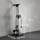 Soozier - Station De Câble Murale Avec 15 Positions Doubles Poulies Réglables-Livré avec des adaptateurs, compatibles avec des disques de poids à ouverture de 1 po (2,5 cm)  