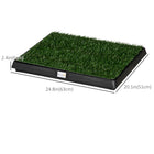 PawHut - Tapis d’herbe pour chien avec plateau, gazon artificiel pour chiens, plateau de toilette pour chien (51 x 63 cm)-Détachable et lavable, résistant aux intempéries 