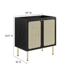 Modway - Chaucer 30" Armoire de toilette de salle de bain (lavabo non inclus) - Noir-Tablette réglable