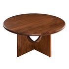 Modway - Rivian Ronde 34 » Table basse - Noyer-Table basse ronde