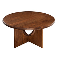 Modway - Rivian Ronde 34 » Table basse - Noyer-Table basse ronde