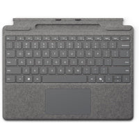 Microsoft - Clavier Surface Pro avec stockage de stylet SC - anglais - Platine-Esquissez et écrivez naturellement à l’écran avec le Surface Slim Pen, toujours prêt et chargé dans le bac de rangement du clavier