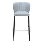 Zuo - Linz Tabouret de bar - Gris - Ensemble de 2-Empilable pour un rangement peu encombrant