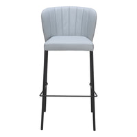 Zuo - Linz Tabouret de bar - Gris - Ensemble de 2-Empilable pour un rangement peu encombrant