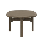 Modway - Saratoga Ovale Terrasse extérieure Bois de teck Table basse - Gris vieilli-9