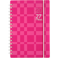 Mead – Agenda hebdomadaire/mensuel 2027 petit – 8 1/2 po x 6 po – Colour Pop fuchsia – bilingue-15 mois : octobre 2026 à décembre 2027 + 3 pages mensuelles de janvier, février et mars 2028