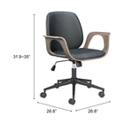 Zuo - Ali Chaise de bureau - Noir-7