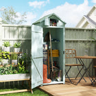 Outsunny - Abri de jardin - 76 cm x 53 cm x 180 cm - Bleu-Offre un espace compact et pratique pour ranger vos outils et équipements de jardin  
