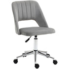 Vinsetto - Chaise de bureau pivotante sans accoudoirs - grise-Design simple avec rembourrage épais pour un confort accru