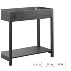 Modway - Altura 36" Armoire de toilette de salle de bain (lavabo non inclus) - Gris-Construction en MDF et panneau de particules