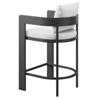 Modway - Tahoe Terrasse extérieure Aluminium pour patio Tabouret de comptoir - 36,5 po - Blanc-Goupilles de pied ajustables