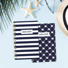 Blueline - Agenda Scolaire Hebdomadaire/Mensuel - 8 po H x 5 po l - Motif Nautique - Anglais-Section contacts