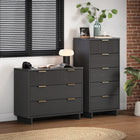 Manhattan Comfort - Granville commode moderne haute étroite et standard - gris foncé - ensemble de 2-Recommandé pour un téléviseur jusqu'à 35 pouces