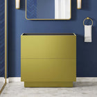 Modway - Quantum 36" Armoire de toilette de salle de bain (lavabo non inclus) - Or-Bassin d’évier non inclus