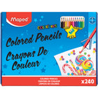 Maped - Crayons de couleur triangulaires Color'Peps mappés, pack scolaire de 240-Les couleurs vives et vives sont super lisses et sautent de la page !