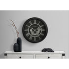 Monarch Specialties - Horloge - 23 po Rond - Mécanisme D'Engrenage - Horloge Murale - Noir - Transitionnel-Il est doté d'un affichage analogique numérique romain imprimé, facile à lire, et d'un mouvement à quartz pour un chronométrage précis