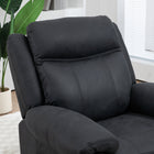 HOMCOM - Fauteuil inclinable manuel avec massage par vibrations et poches latérales - noir-Système de ressorts ensachés avec ressorts serpentins et bandes élastiques pour plus de souplesse et de rebond 