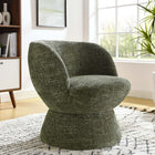 Modway - Vesta Tissu chenille Rembourré Chaise pivotante - Basil-Tissu en chenille