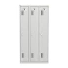 Ceha - Casier NH Series batterie de 3, 2 niveaux avec aérations avant à trous, gris clair-Solutions de rangement flexibles pour s'adapter à votre espace