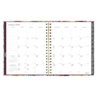 Blueline - Agenda Mensuel - 9 1/4 po H x 7 1/4 po l - Motif Floral - Anglais-Présentation hebdomadaire lignée