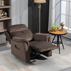 HOMCOM - Fauteuil inclinable manuel avec fonction massage et poches latérales - brun-Les poches latérales accueillent les télécommandes et d'autres petits objets 