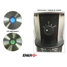 EnerG+ - 1500-Watt Infrared Bar Table Electric Outdoor Heater-Lumière LED multicolor décorative au centre du dessus de la vitre