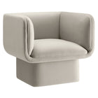 Modway - Tate Performance Velvet Chaise d’accent - Amande-Velours de performance résistant aux taches