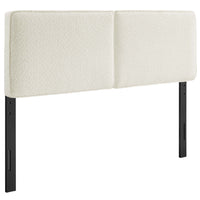 Modway - Lindee Tissu Boucle Tête de lit Queen, Crème-Tête de lit style oreiller