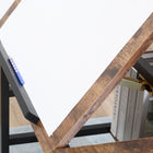 HOMCOM - Table à dessin réglable avec étagère de rangement - 47,25 po L x 23,5 po l x 29,5 po H - brun rustique-Pieds réglables et antidérapants permettant une stabilité sur un sol irrégulier 