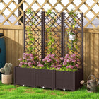Outsunny - jardinière surélevée avec treillis - brun-Espace de plantation généreux, idéal pour l’intérieur comme pour l’extérieur
