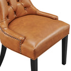 Modway - Regent Touffe Cuir végane Chaise à manger - Tan-8