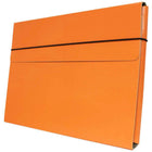 JAM Paper - Étui de transport pour dossiers minces avec bande élastique - 9 1/4 x 1/2 x 12 1/2 - Orange-Taille: 9,25 po x 0,5 po x 12,5 po