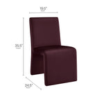 Modway - Emory Velours Performance Rembourré Fauteuil d’appoint de salle à manger - Mûrier-Conception sans bras