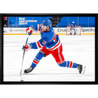 Alexis Lafreniere New York Rangers Shooting sur toile - Toile encadree - 31" x 22"-Impression sur toile de qualité supérieure avec bordures enveloppées