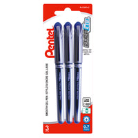 Pentel - Roller encre gel EnerGel - 0,7 mm - bleu - paquet de 3-Conçu pour incorporer les meilleures qualités d’encre liquide