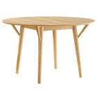 Modway - Gallant Rond 47 po Table à manger, Chêne-Table de cuisine ou de salle à manger moderne
