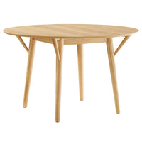 Modway - Gallant Rond 47 po Table à manger, Chêne-Table de cuisine ou de salle à manger moderne