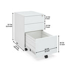 Ceha Canada - Coffrets métalliques à 3 tiroirs - Blanc Signal-FONCTIONNALITÉS INTELLIGENTES DES TIROIRS : Avec ses 3 tiroirs, notre armoire de rangement mobile offre un espace de stockage polyvalent qui accueille sans effort différents formats de documents, notamment lettre, légal et A4. Maintenez un système de classement bien organisé et facilement accessible pour vos documents
