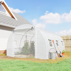 Outsunny - Serre mini à 3 niveaux avec 2 portes enroulables-Doté d’une bâche en PE offrant une protection UV et prolongeant les saisons  
