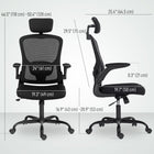 HOMCOM - Chaise de bureau ergonomique avec soutien lombaire 4d - noir-Siège pivotant à 360° et roulettes en PU pour un déplacement fluide sur différents sols 