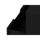 Manhattan Comfort - Rockefeller Table de Nuit 1 Tiroir 20,08" Style Mid-Century Modern - Noir - Lot de 2-Garantie limitée du fabricant de 30 jours