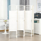 HOMCOM - Séparateur de pièce à 6 panneaux pour bureau à domicile - blanc-Léger et facile à déplacer 
